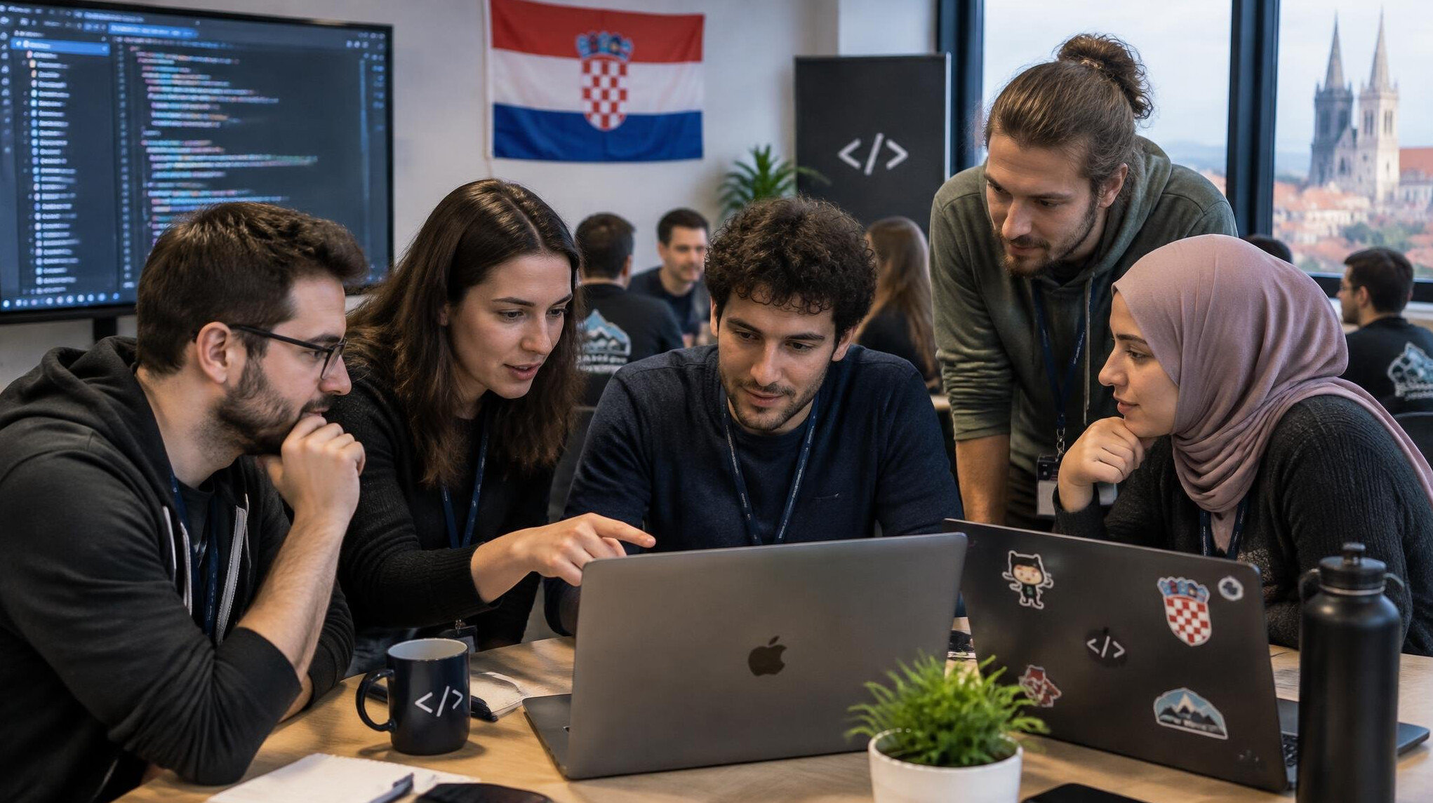diverse group of programmers