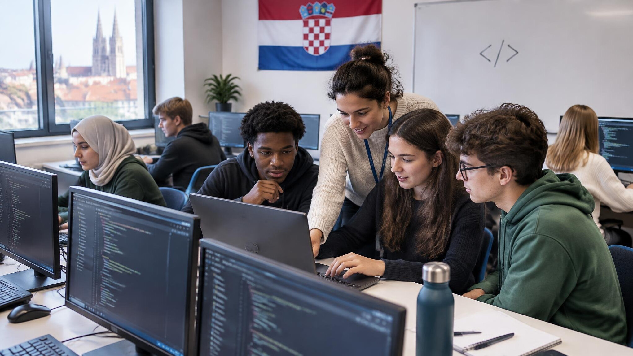 croatian classroom with computers